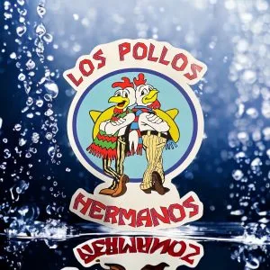Los Pollos Hermanos window clings